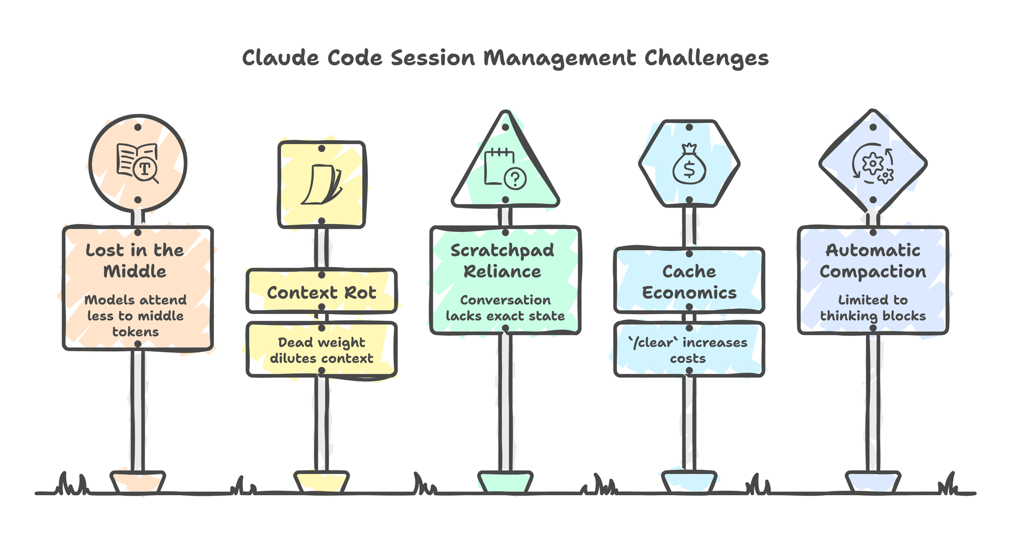 Claude Code session management challenges